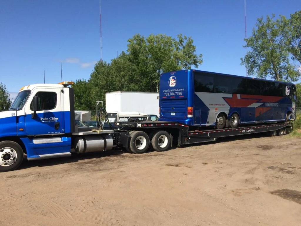 Twin Cities Transport and Recovery 58 Loaded Coach Bus