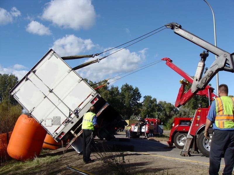 Bethel semi towing